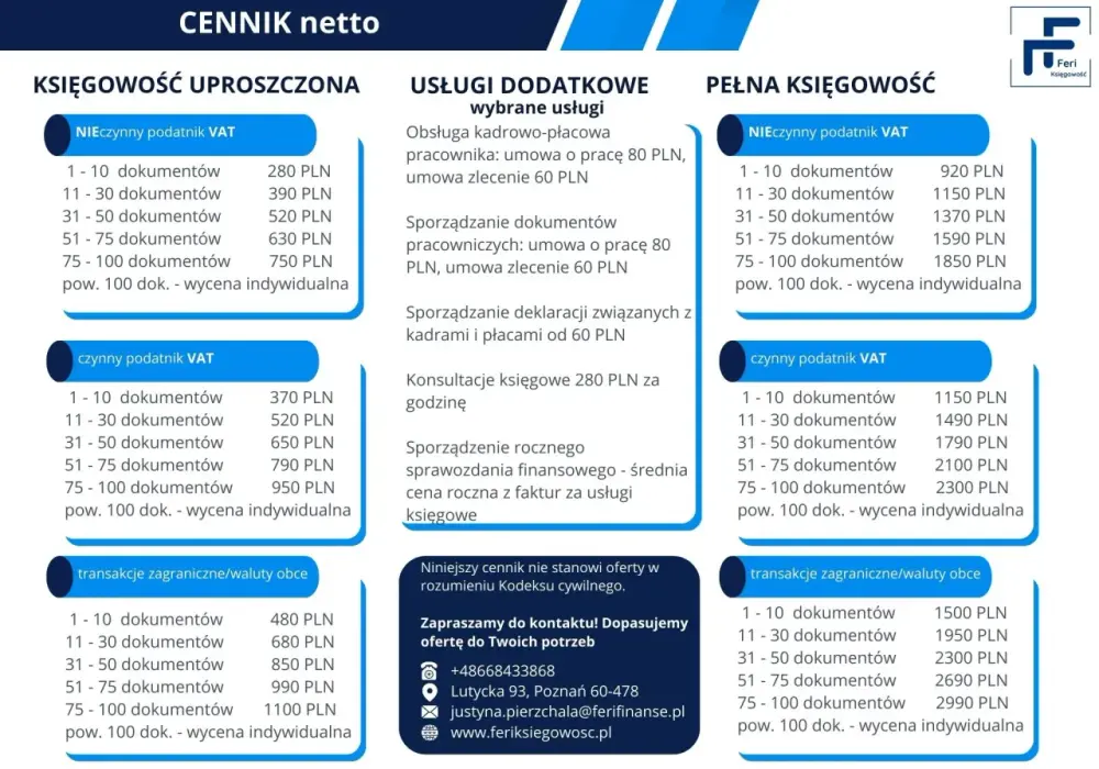 Najlepsze biura rachunkowe w Poznaniu - przegląd 2026